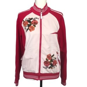 Red Floral Knit Jacket